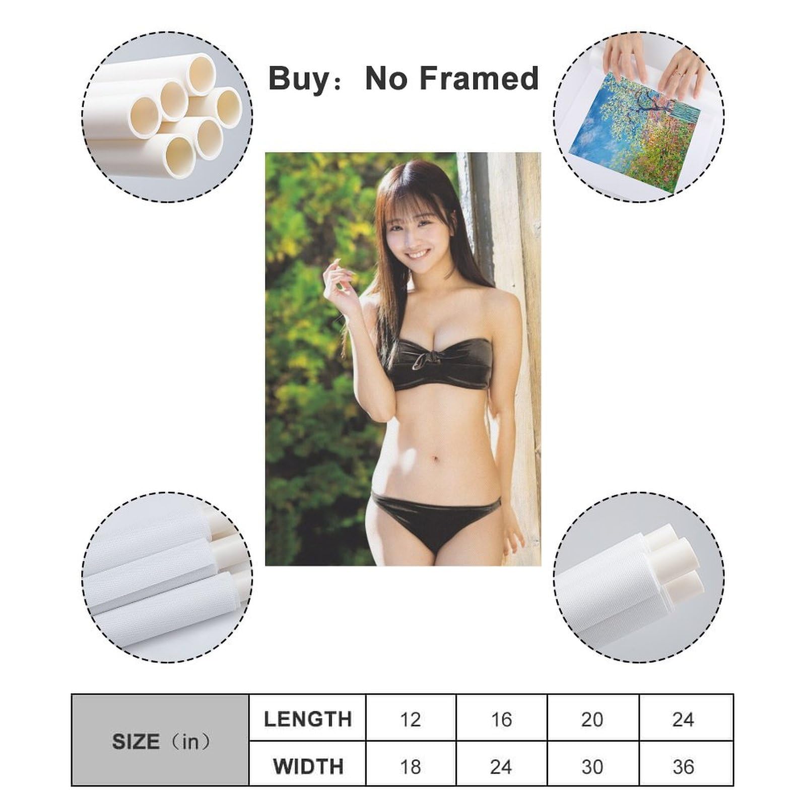 Amazon.co.jp: 森脇梨々夏写真フォトポスター21 キャンバスアート